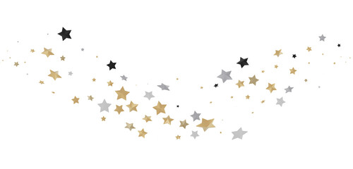 Twinkling Yuletide Skies: Breathtaking 3D Illustration of Falling Christmas Starlights