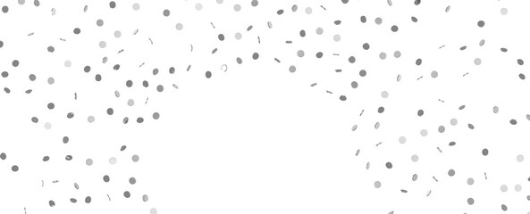 silver  confetti falling down isolated on transparent background.