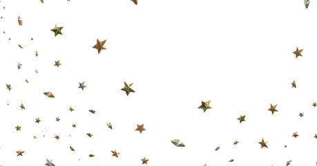 Shimmering Starry Christmas: Spectacular 3D Illustration Showcasing Falling Holiday Stars