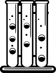Test Tube Vintage Outline Icon