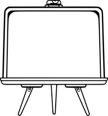 Business School Whiteboard Vintage Outline Icon