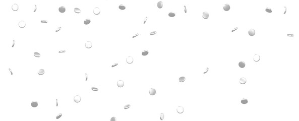 Gilded Celebration: Magnificent 3D Illustration of a Grand silver Confetti Event
