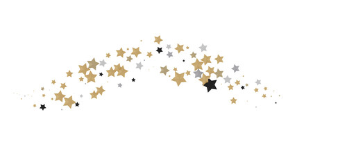 Twinkling Yuletide Skies: Breathtaking 3D Illustration of Falling Christmas Starlights