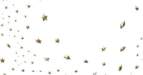 Gilded Wonder: Explore the Magic of a 3D Gold Stars Rain