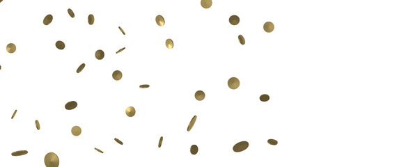 Mesmeric Moments: Mesmeric 3D Illustration Depicting Mesmerizing Gold Confetti