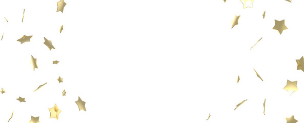 Gilded Rainfall: Experience the Magic of a 3D Gold Stars Shower