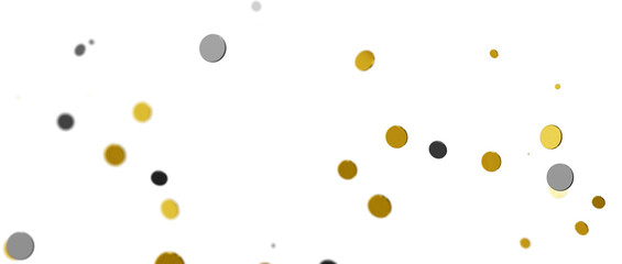 Shower of Elegance: Breathtaking 3D Illustration of Luxurious gold Confetti - PNG