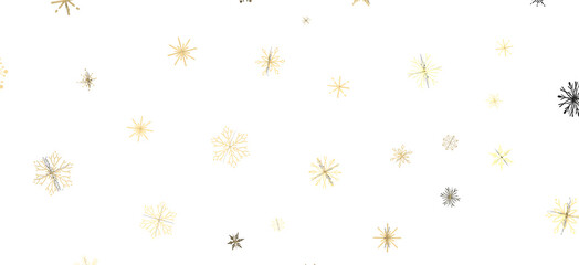 Abstract Gold Star Falling Soft Focus Background, 3D rendering.