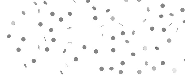 silver  Bliss: Exquisite 3D Illustration of Blissful silver Confetti