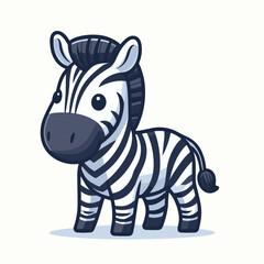 Cute zebra animal cartoon Illustration