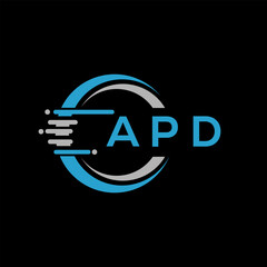 APD letter logo abstract design. APD unique design, APD letter logo design on black background. APD creative initials letter logo concept. APD letter design.APD
 - obrazy, fototapety, plakaty