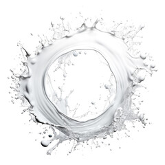 Fototapeta na wymiar Liquid Splash in Circle Motion Isolated in White Background With Transparency. 