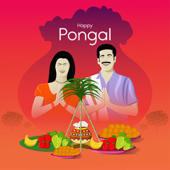 Pongal Indian Festival Creative Design
