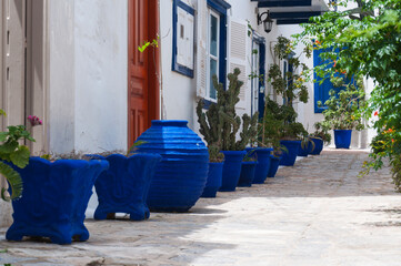traditional greek houses in island