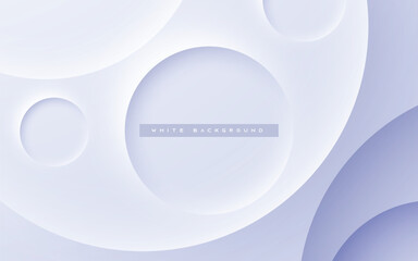 Abstract white background with circle texture of different sizes