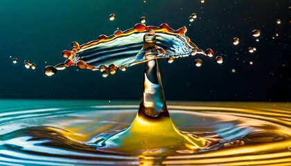 Water drop AI generated - obrazy, fototapety, plakaty