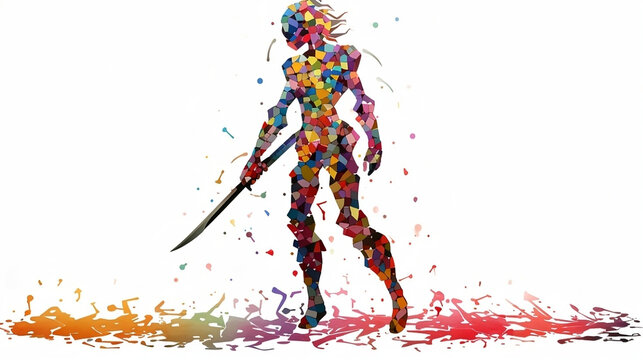abstract colorful splashes background generative ai