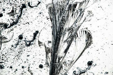 background, texture of brush strokes and splashes of paint, design elements