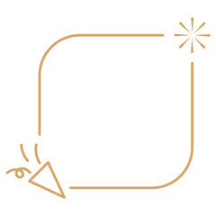 New Year Line Frame
