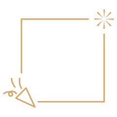 New Year Line Frame