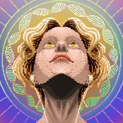 A woman who has mastered the art of listening to music.