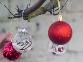 christmas balls as decoration for christmas