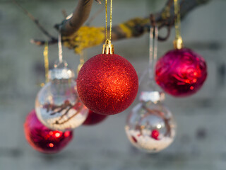 christmas balls as decoration for christmas