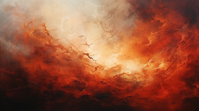 Abstract painting of fire.