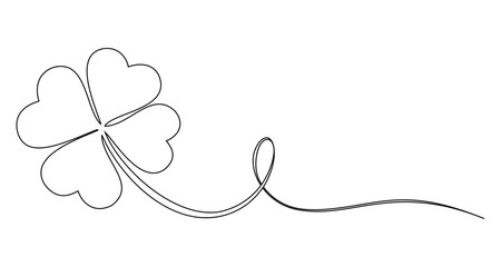 clover line art