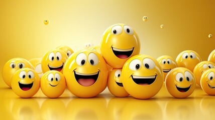 Smile background yellow color