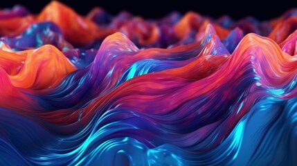 Modern creative Colorful Wave Fluid design background.Generative AI