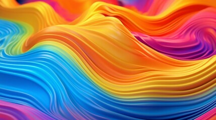 Obraz premium Modern creative Colorful Wave Fluid design background.Generative AI