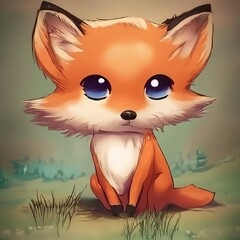 Cute fox cartoon, creative fox Animal Modern Simple Design Concept logo set, Cute Red Fox in Scarf Watching Leaf Falling and Meditating in Yoga