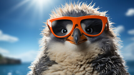 Fototapeta premium snowy owl in the snow HD 8K wallpaper Stock Photographic Image
