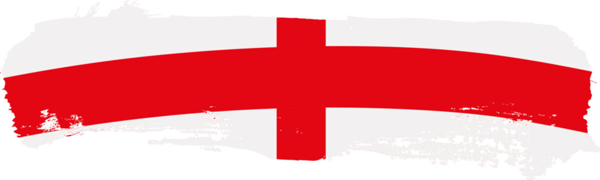 England flag brush shape, vector illustration on a white background