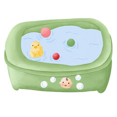 Naklejka premium Cute bathtub for baby 