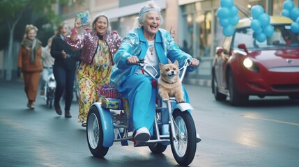 Obraz premium Retirement Wellbeing: Happy Senior Patient in a Wheelchair Embracing Healthcare with a Smile