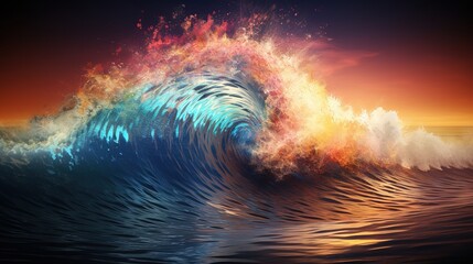 Wave–particle duality - obrazy, fototapety, plakaty