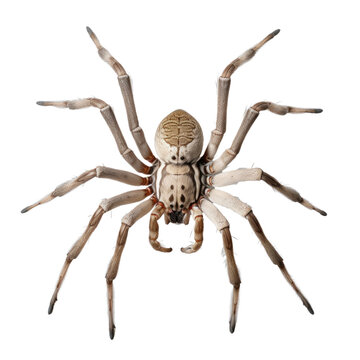 Huntsman spider on transparent background