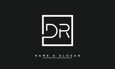 DR,  RD,  D,  R  Abstract  Letters  Logo  Monogram - obrazy, fototapety, plakaty