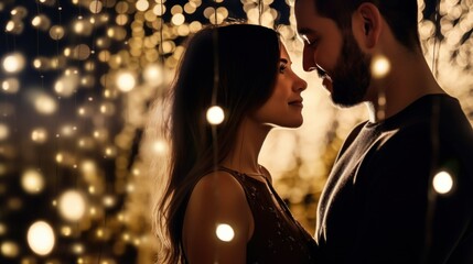 Couple sharing a romantic moment