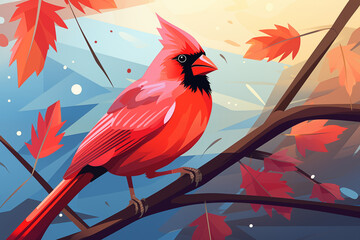 National Bird Day. January 5. Holiday illustration.