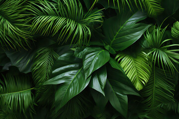 Fototapeta na wymiar Verdant Serenity: A Lush Green Foliage Background,fern leaves,leaf