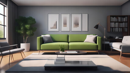 Modern minimalist style living room