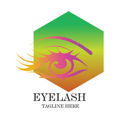 Eyelash logo design simple concept Premium Vector