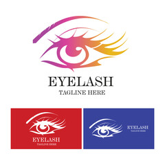 Eyelash logo design simple concept Premium Vector