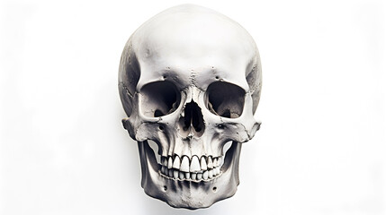 Skulls on white background