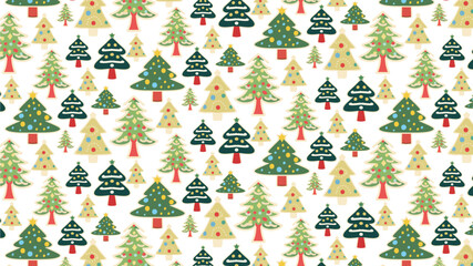 Christmas tree patterns vector background 4k resolution