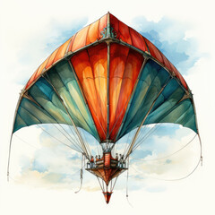 Obraz premium watercolor Hang Glider clipart, Generative Ai