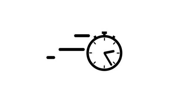 Quick time spend stopwatch animation simple design. k1_1895
